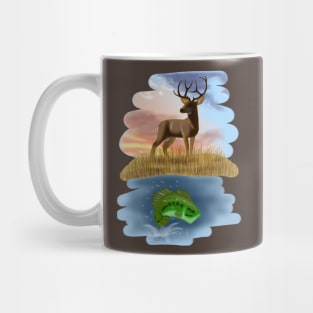 Deer and fish Mug